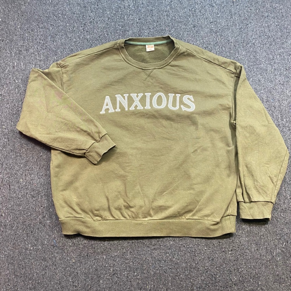 See The Way I See Sweatshirt Sz 2XL Mens Green Anxious Mental Health Streetwear